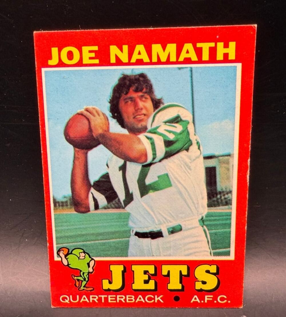 1971 Topps Joe Namath Card 250 New York Jets Football Card NFL Broadway Joe HOF